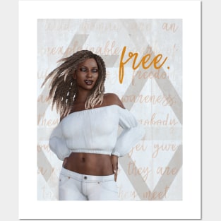 Carefree She (Rectangular Design) Posters and Art